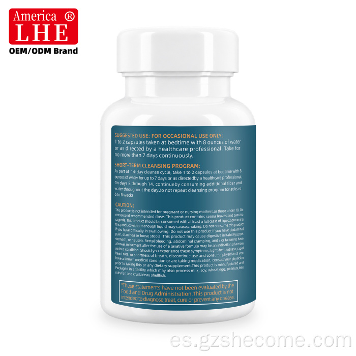 Shecome Colon Cleanse Cápsulas Salud Digestiva